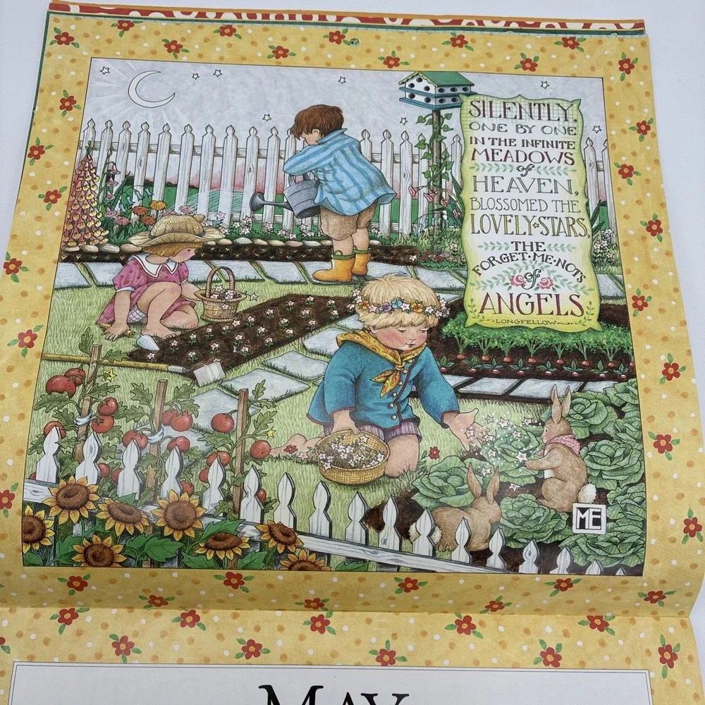 Vintage Mary Engelbreit 1989 Family Traditions Wall Calendar Whimsical Art 12x12